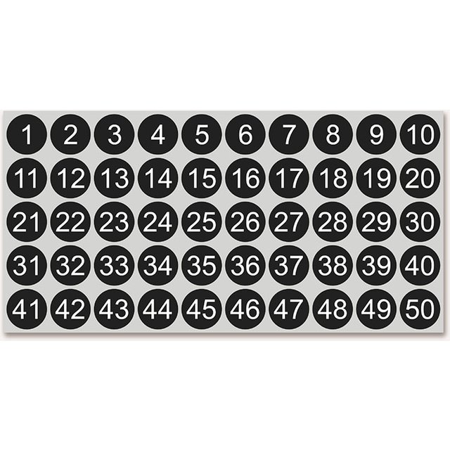 2Sheets Digital Stickers 1-100 Consecutive Number Self-Adhesive Labels DIY Nail Polish Bottle Tableware Scrapbooking Decor