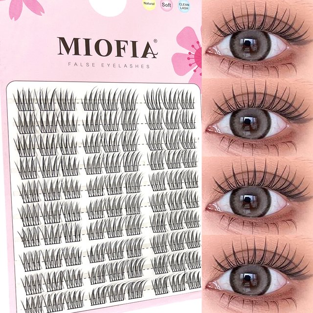 MIOFIA 1 Box/90 Bunches Anime False Lashes Korea I Dol Lash Natural Russian Individual Eyelash Extension Makeup Lashes Wholesale