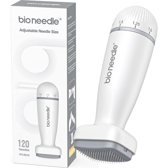Adjustable Bio Needle 120 Microneedling Derma Stamp Stainless Steel Micro Needle Derma Pen Hair Regrowth Skin Care Beauty Device