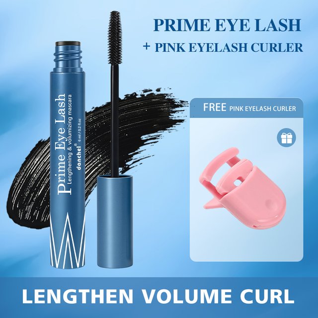 Mascara Hypoallergenic Waterproof Long Lasting Volume Curling No Smudge For Sensitive Eyes With Eyelash Curler Daily Eye Makeup