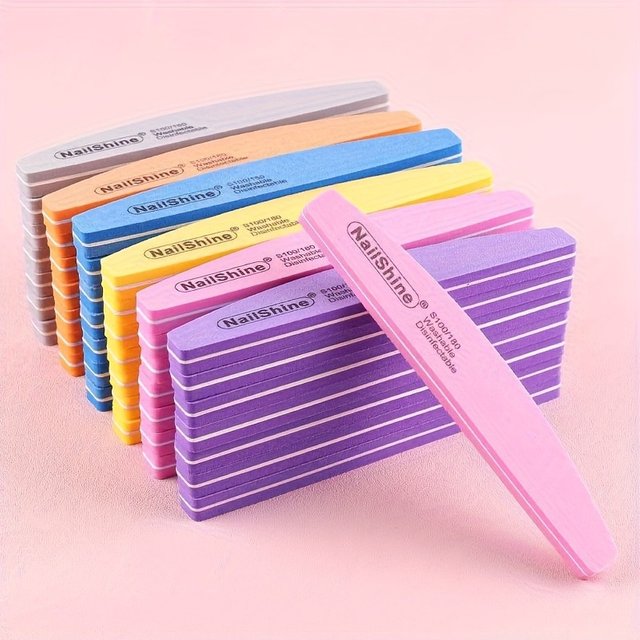 1/2/3/5/10PCS Professional Double-sided Nail File Block Colorful Sponge Nail Polish Buffing Sanding Buffer Strip Polishing