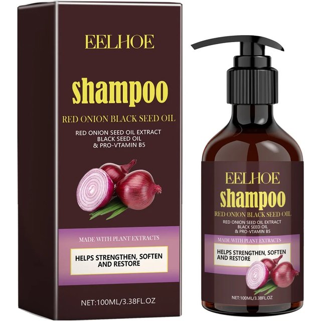 Eelhoe shampooing à l'oignon rouge huile de graines noires soin des cheveux shampooing soin des