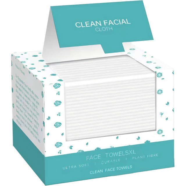 50pcs 26X30cm Thick Disposable Face Towels, Wet and Dry Use Facial Towelettes,Facial Towels for Makeup Remover