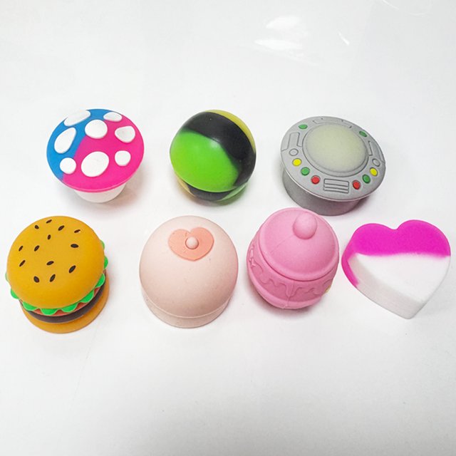 10pcs Different Kinds OfNonstick Silicone Jar Silicone Containers Oil Storage Box Face Cream Makeup Various Capacity Case Slicks