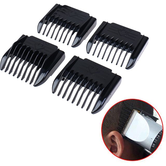 4PCS Black Limit Comb Hair Clipper Limit Comb Guide Attachment Barber Replacement Style Tools