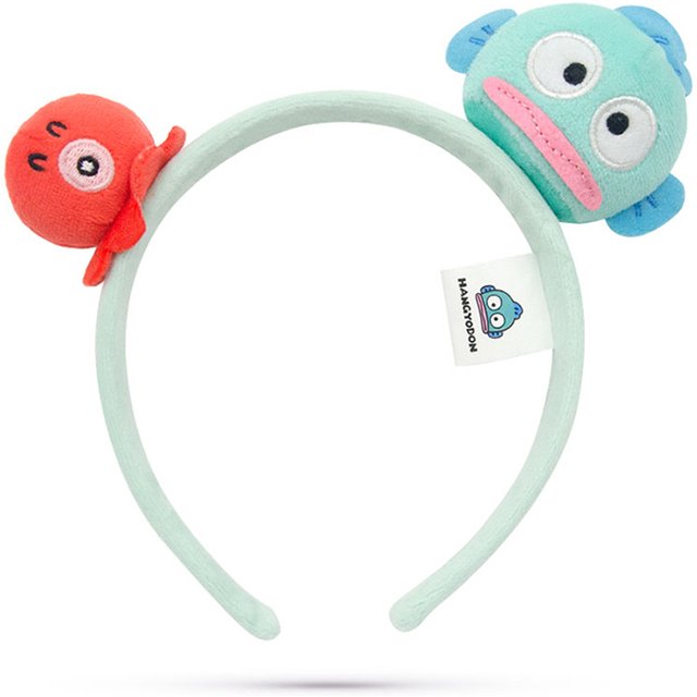 Sanrio Hangyodon Headband Cartoon Face Washing Headband Plush Hair Compression Kuromi Makeup Cute Hair Headband Gift For Girls
