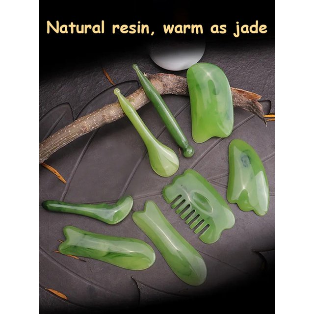 Face Massager Gua Sha Scraper Natural Resin Massager Gua Sha Spa Facial Skin Care Spa Massage Tool For Face Neck Skin Body