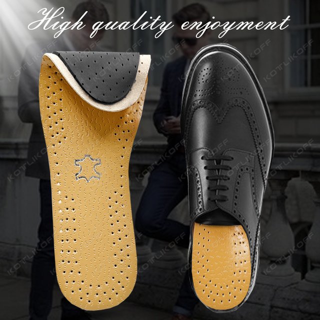 Ultra Thin Breathable Leather Shoe Insoles for women Men Business Shoes Pads Soft Absorb Sweat Deodorant ReplacementInner Soles