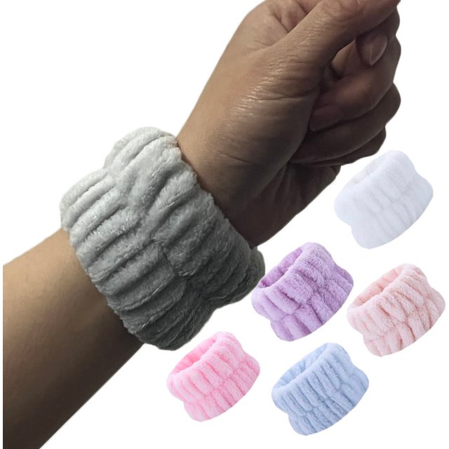 Wrist Wash Band for women Sweatband Wrist Towels For Washing Face Sport Cuffs Wrist Sweat Band Makeup Wristband Hair Ring
