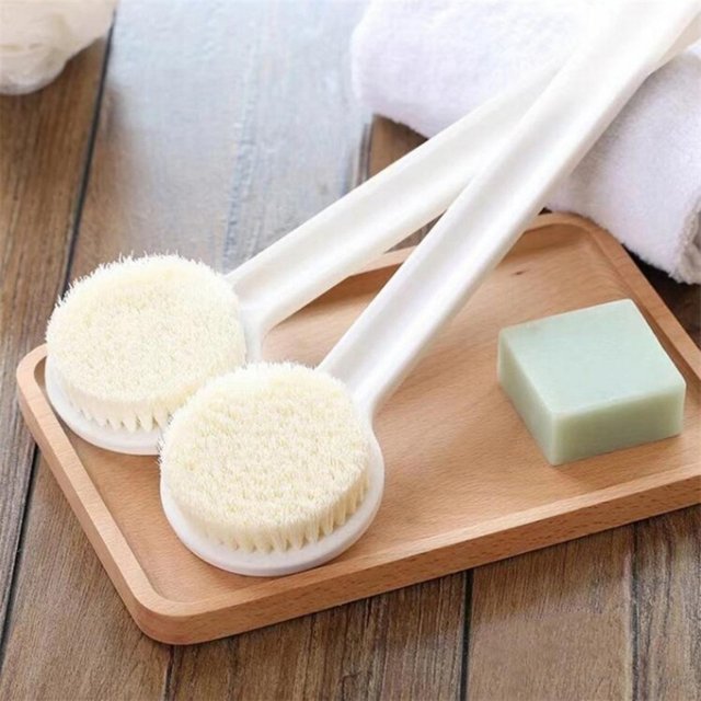 Long Handle Soft Bath Brush Exfoliating Shower Body Scrubber Deep Clean Dead Skin Bath Accessory for Back Legs HardToReach Areas