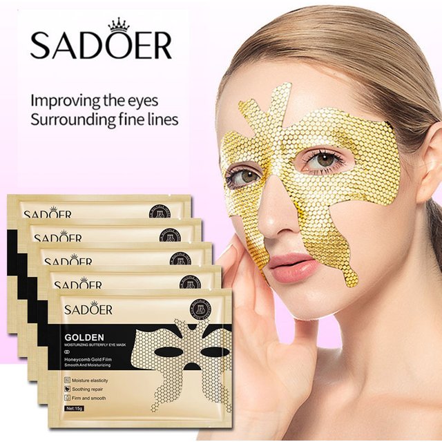 1/5/10/20PCS Peptide Golden Collagen Eye Mask Moisturizing Firming Smooth Anti Dark Circle Eye Pathes Eyes Mask Beauty Skin Care