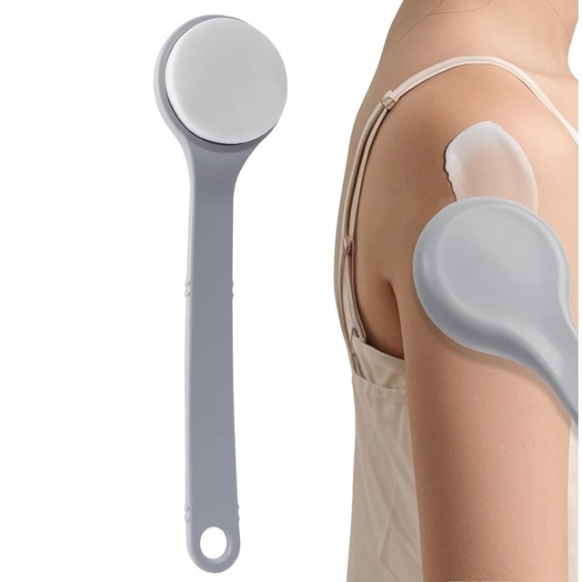 Lotion Applicator Body Wash Brush Padded Brush With Long Reach Handle Self Application For Back Feet Skin Cream Sunscreen