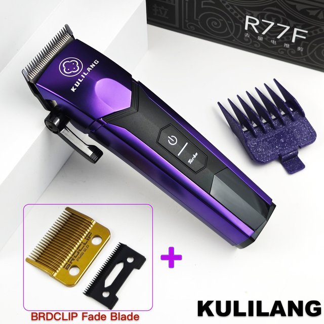 R77F Hair Clipper with Replacement Blade Hair Trimmer for men Professional Rechargeable Hair Cutting Machine Kulilang Madeshow