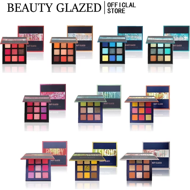 Beauty GLAZED Eyeshadow Palette 9 Color Shimmer Matte Longlasting Waterproof Palette Makeup