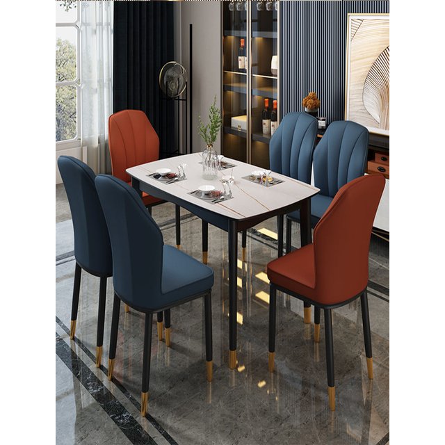 Nordic Light Luxury Dining Chair Home Armchair Simple Makeup Desk Chair Restaurant Hotel Dining-Table Chair