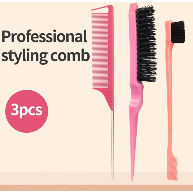Comb Set Hair Styling Special Pointy Tail Beating Double Headed Brush Eyebrow Long Barber Makeup Updo Children Hair Salon Tools