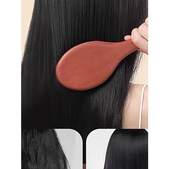 Sandalwood Air Cushion Hair Brush Combs Anti-Static Detangling Hairbrush for Straight Curly Hair Wooden Hair Scalp Massage Combs