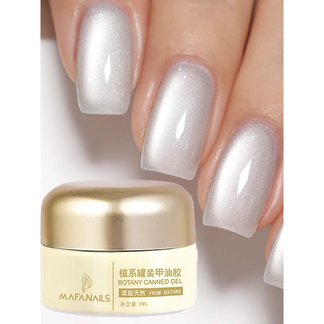 Sparkly Jelly Glass Cat Eye Nail Gel Polish 8ML Holographic Glitter Translucent Magnetic Nail Polish Silver UV Led Nail Varnish
