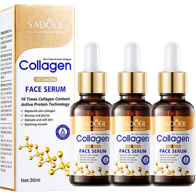 1/2/3pcs SADOER Collagen Face Serum skincare Facial Essence Liquid Anti-aging Moisturizing Nourishing Facial Serum Skin Care