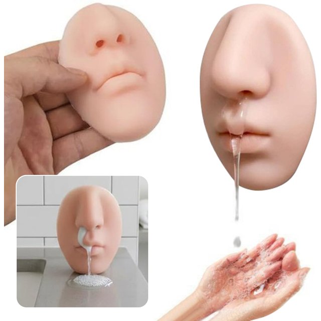 Nose Shape Wall-Mounted Soaps Dispenser Funny Silicone Soaps Dispenser Liquid Hand Soaps Dispenser For Bathroom Laughter Gift