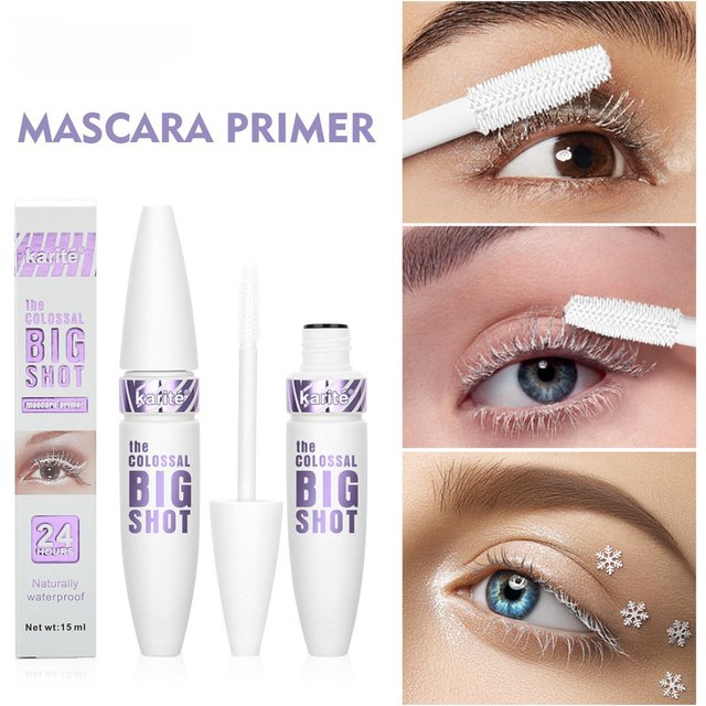 2pcs Long and Curling White Mascara, Water-resistant and Sweat-proof, with No Clumping or Smudging on The Lashes.
