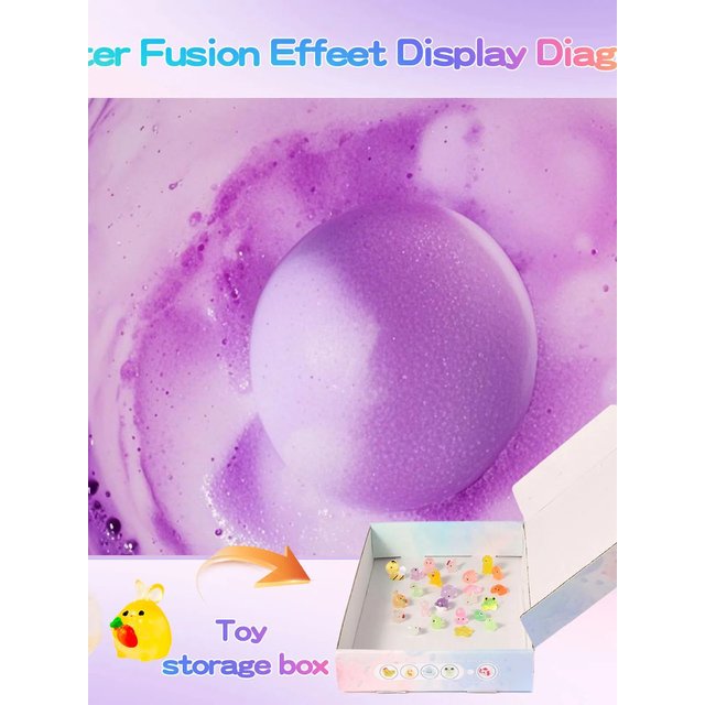 15Pack/24Pack Bath Bombs for Kids with Surprise Inside, Natural Organic Kids Bubble Bath Fizzy for Girls Boys