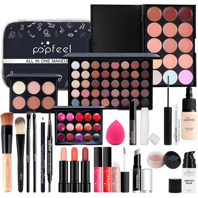 Makeup Gift Set Complete Starter Makeup Kit All-in-One Make Up Kit Lip Gloss Concealer Eyeshadow Palette Highly Pigmented Cosmetic Set for Teenage Girls & Adults #4