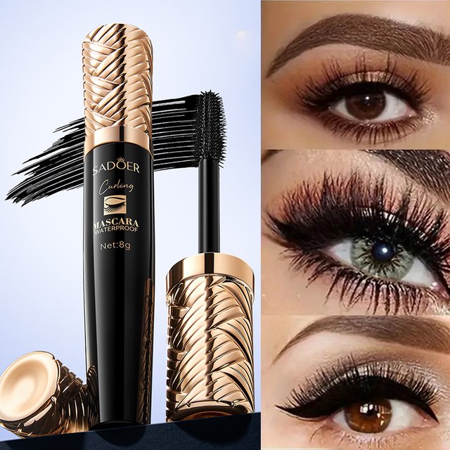 Mascara imperméable 5D 8g, allonge l'extension des cils, en Fiber de soie noire, maquillage féminin,