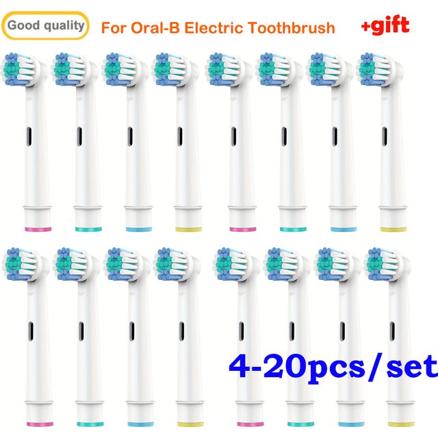 For Oral-B Dupont Bristle Electric Toothbrush Heads Whiten Teeth Daily Clean Soft Care Teeth Function D100 D25 D30 4/8/16pcs