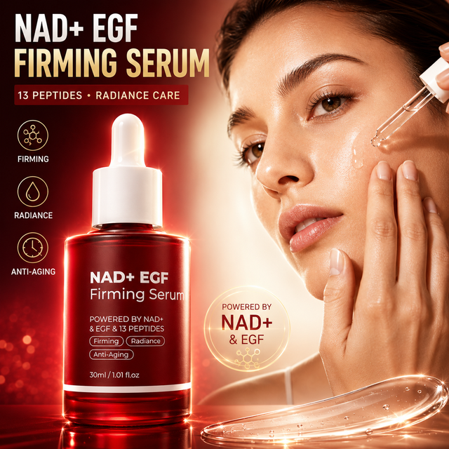 NAD+EGF Radiance Boost Firming Serum Moisturizing Nourishing Skin Revitalizing Daily SkinCare Hydrating Smoothing Facial Liquid