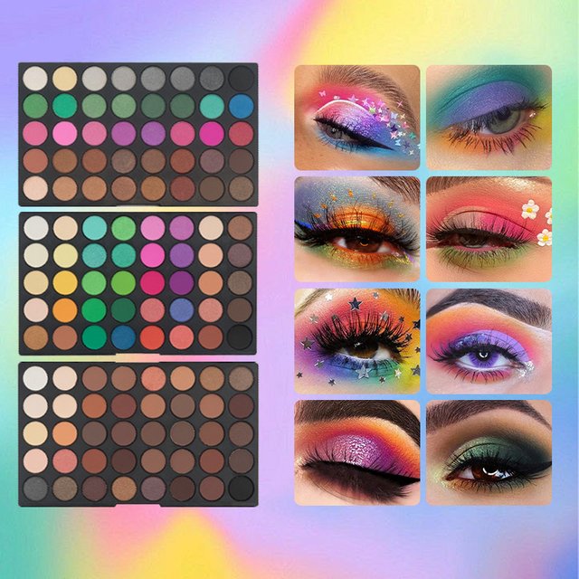 120 Colors Eyeshadow Palette, Matte Shimmer Vibrant & Earth Shades, for Stage Party Cosplay Creative Eye Makeup
