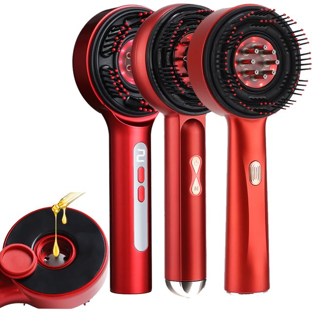 Electric Scalp Massage Comb for Growth Scalp Oil Applicator Hair Care 660nm Red Light Head Massager Improve Hair Loss Brush