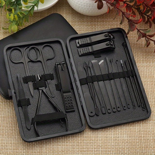 7/12/18-piece Nail Clippers & Foot Care Kit Black Diamond Beauty Nail Cutting Tools Set