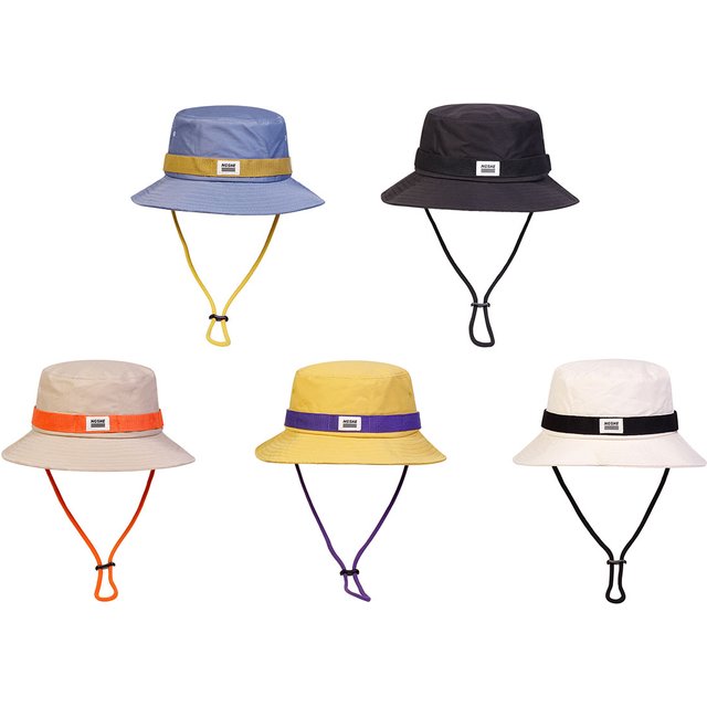 Unisex NGSHE Embroidery Draw Rope Bucket Hats Fishermen Caps Outdoor Casual Cap Sunscreen Hat Adventure Hat