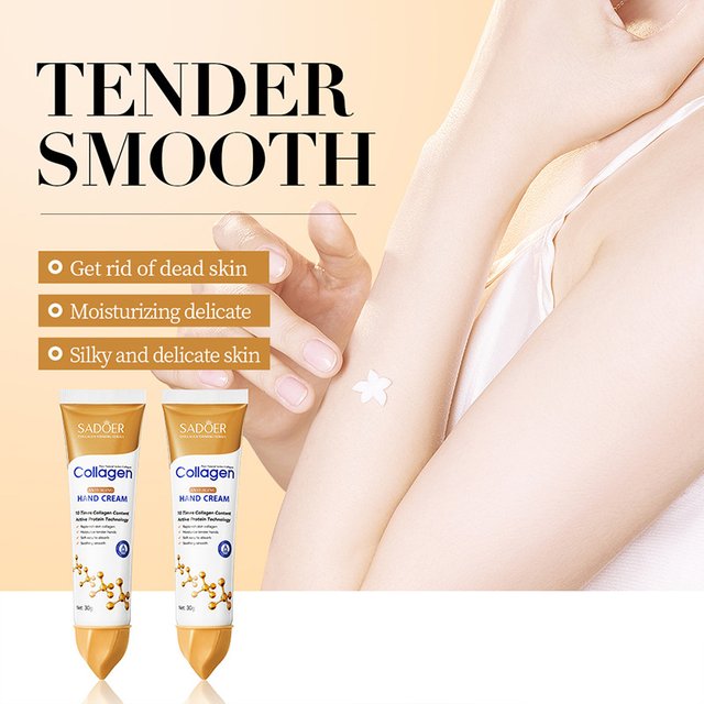 30g Collagen Anti Wrinkle Hand Cream Hydrating Moisturizing Anti Crack Hand Whitening Cream Deep Repair Smooth Skincare Product