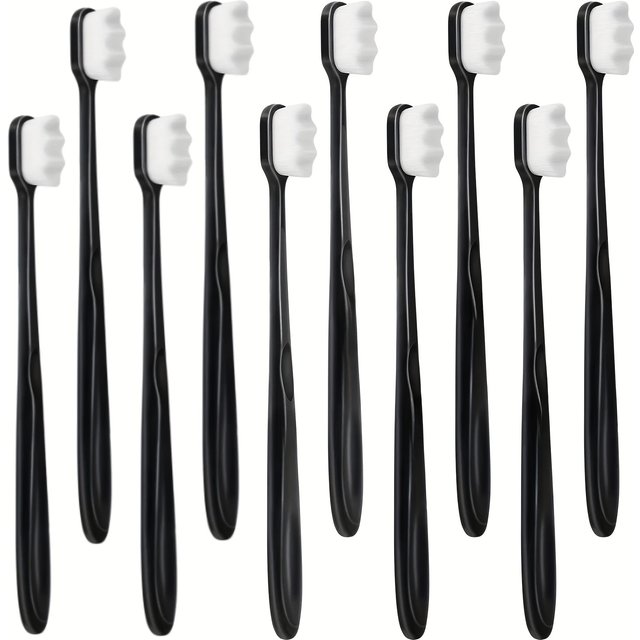 10 Ultra Soft Manual Toothbrushes with 20000 Soft Bristles
