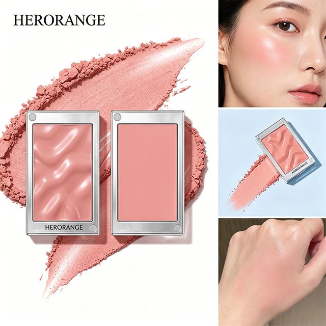 Herorange Skin Friendly Soft Blush Silky Smooth Natural Finish No Cakey Texture Daily Nude Makeup