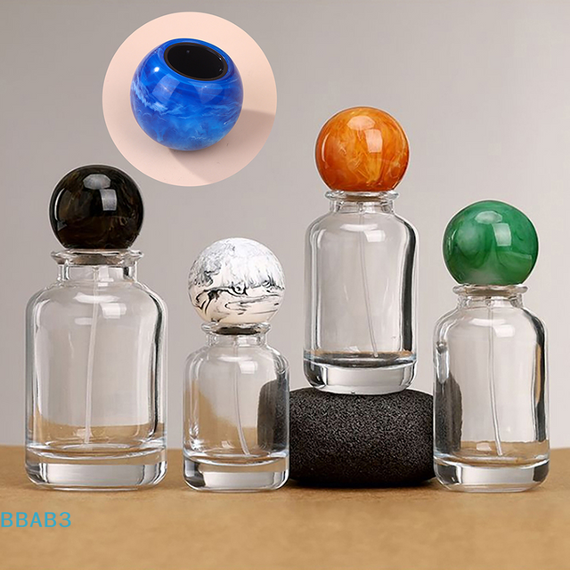Couvercle sphérique en résine de couleur, calibre 15MM, bouteille de parfum délicate, bouchon à bille rond adapté à une buse de 17.2mm, bouteille à baïonnette