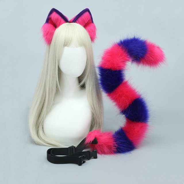Chishire Cat Cosplay Props pour femme, queue d'oreille, bande de sauna animale, accessoires Lolita, club, pub, mascarade, fête Tim, vêtements de sauna