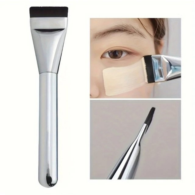 Professional Ultra Thin Flat Foundation Brush Wide Head Liquid Facial Cosmetic Blender Soft Brush For Even Smooth Base Makeup