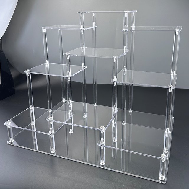 Acrylic Multi-layer Display Stand Kitchen Model Toy Figurine Toy Teapot Perfume Showcase Shelf Transparent Office Accessories