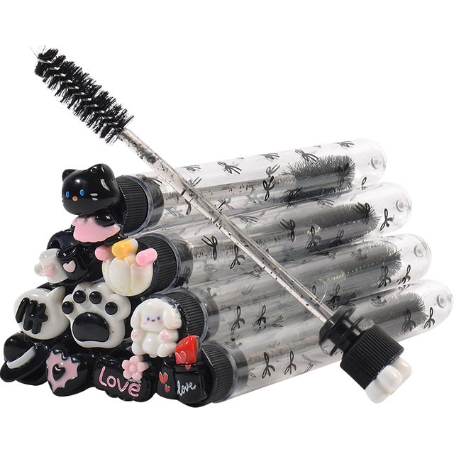 10pcs Women mascara brush, Mascara Tube Brush Set with Protective Case Makeup Brushes, Eyebrow Brush,Spoolie Brush,Random Style
