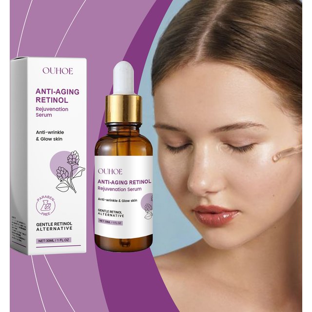 Retinol Face Serum Forehead Fine Lines Removal Collagen Lifting Repair Firm Moisturizing Glowing Rejuvenation Essence Skin Care