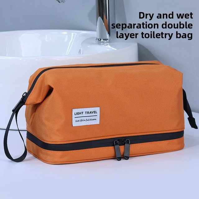 Dry and Wet Separation Men's Toiletry Bag Business Trip Portable Cosmetics Storage Bag High Value Cosmetic Bag