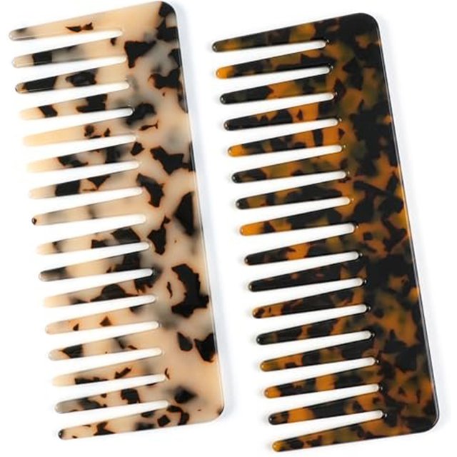 Wide Tooth Comb Set for Detangling Styling Curly Thick Hair All Hair Types Daily Hair Care Grooming Tool