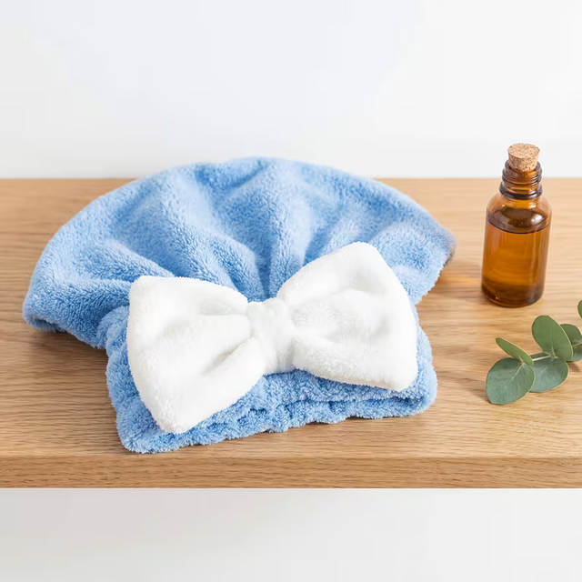 Japanese Style Coral Fleece Hair Drying Cap, Super Absorbent Quick Dry Turban for Long Hair Care