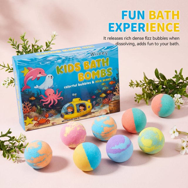 Bombes de bain pour enfants, bombes surprise, bulles colorées, surprise océanique, nettoient la peau et laissent un parfum, coffret cadeau pour enfants