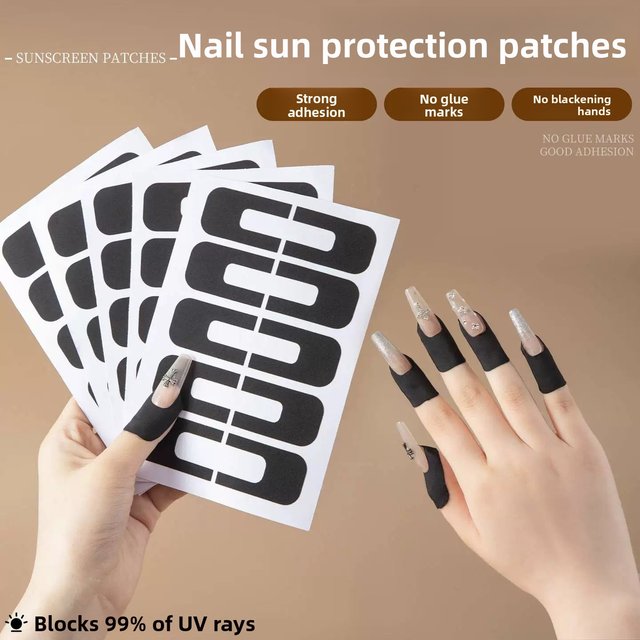 UV Protection Nail Art Stickers U-Shaped Black Light Resistance Anti-Ultraviolet Radiation Nail Care Accessories for Manicures