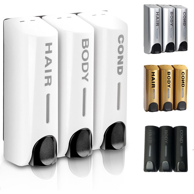Single/Double/Triple 350ml Soap Dispenser Wall-mount Shower Bath Shampoo Dispenser Liquid Soap Container Bathroom Accessories