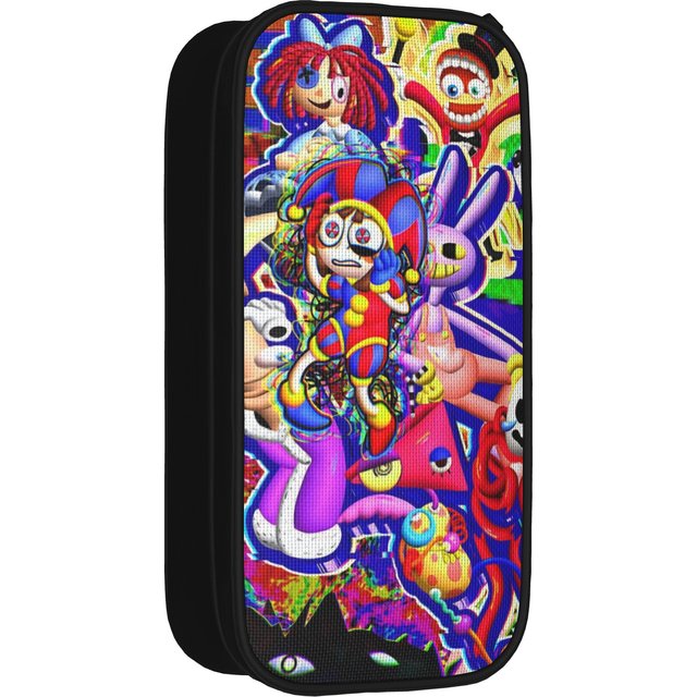 Cartoon Digitals Circus Pencil Case Classic Pen Box Bag Girl Boy Large Storage School Supplies Cosmetic Pencilcases
